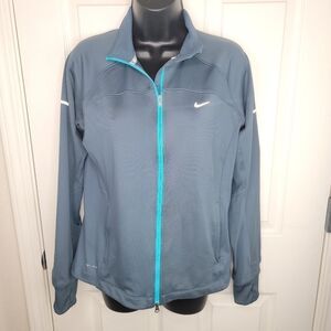 Nike dri-fit Running full zip gray jacket medium